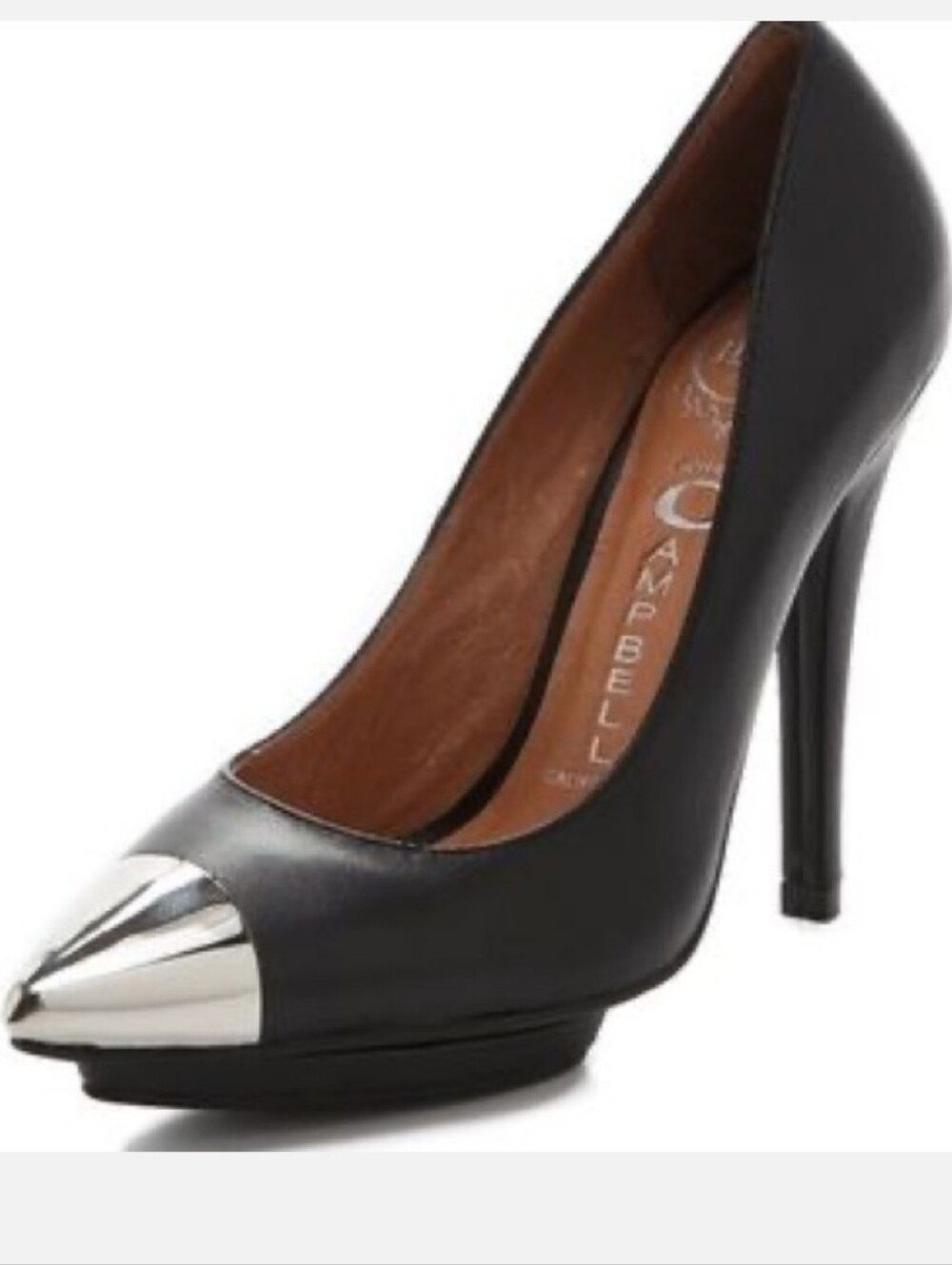 Jeffrey campbell Bullet metallic toe platform patent pumps 10